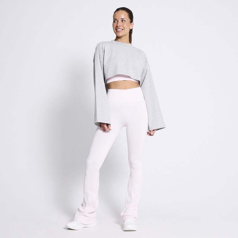 Flared training tights "Flare seamless" Light Pink